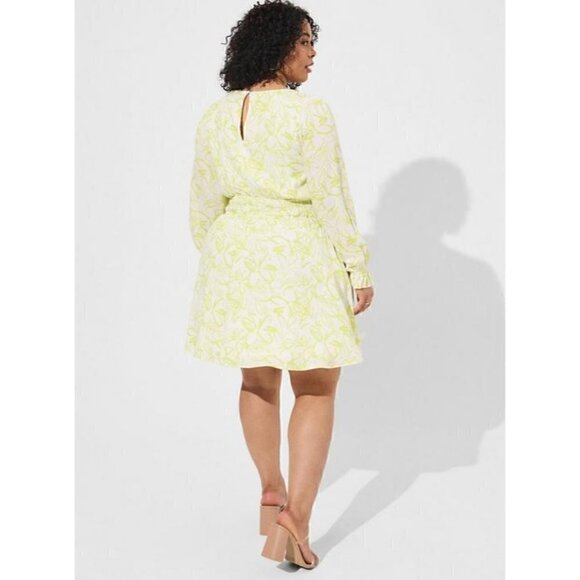 Women's Torrid Plus Size 4, 4X, 26 Mini Wash Gauze Wide Waist Skater Dress - Picture 2 of 9